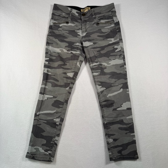 Democracy Pants Womens 10 Green Camo Ab Technology Skinny Mid Rise - Picture 1 of 11